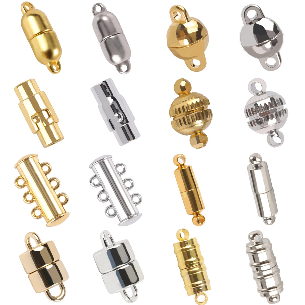 Magnetic Clasps Stainless Steel Leather Cord Ends DIY Jewelry Making