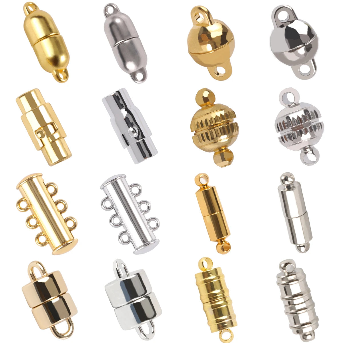 Magnetic Clasps Stainless Steel Leather Cord Ends DIY Jewelry Making