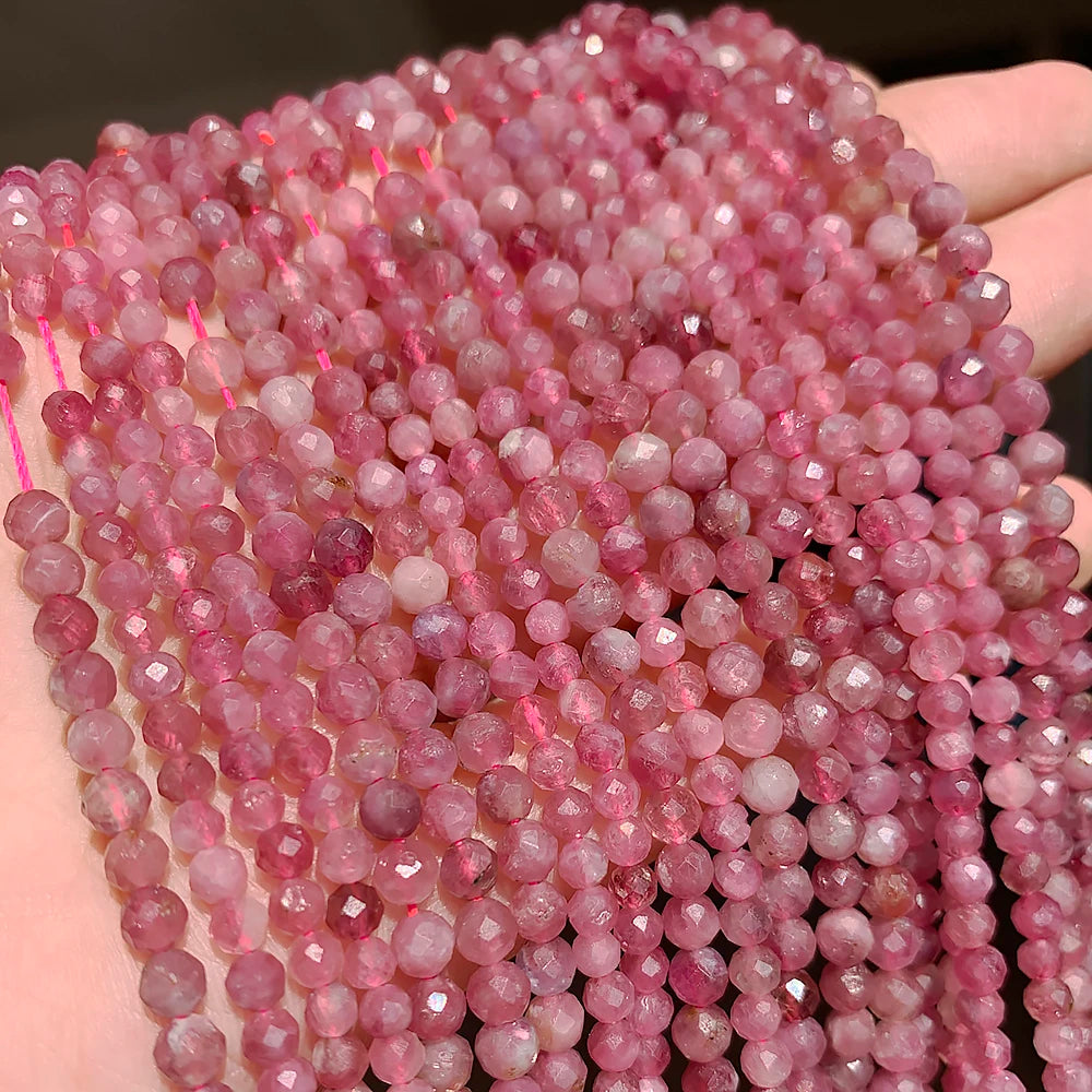 Stone Beads Tiny Faceted White Moonstone-Style for DIY Jewelry Making