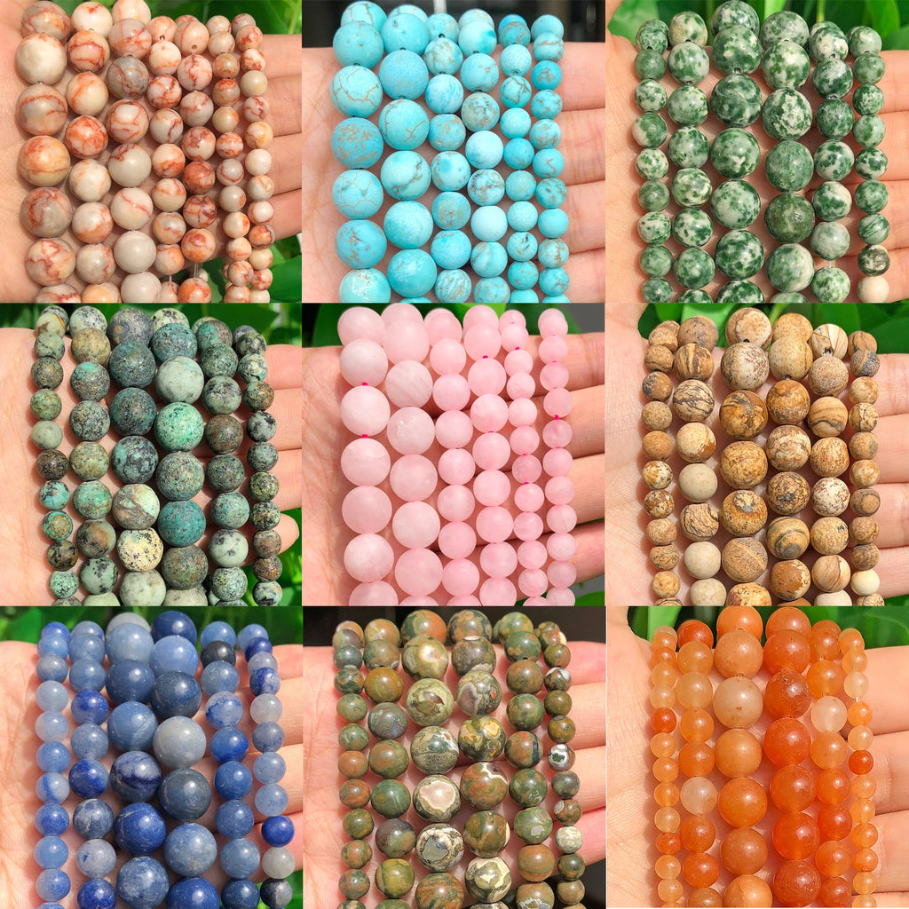 Stone Beads African Turquoise Tiger Eye Styles for DIY Jewelry Making