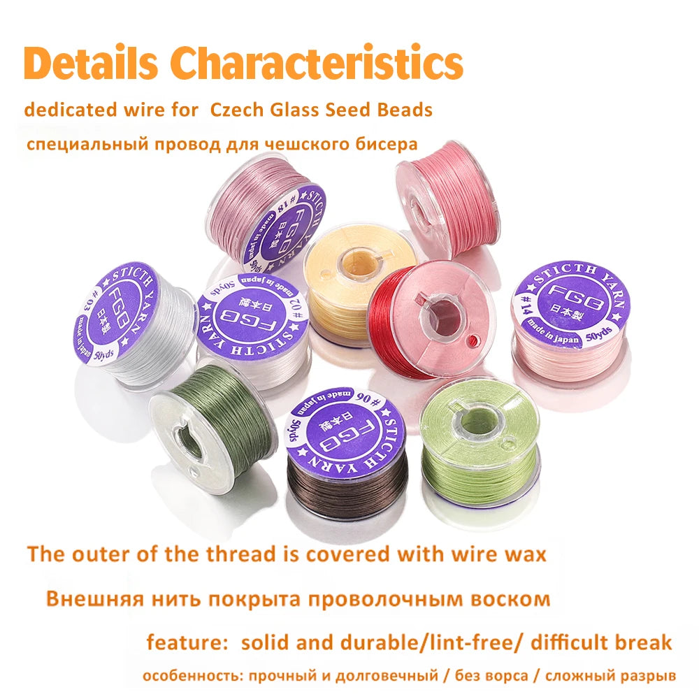 Beading Thread Nonelastic Seed Bead Stringing Cord DIY Jewelry Making