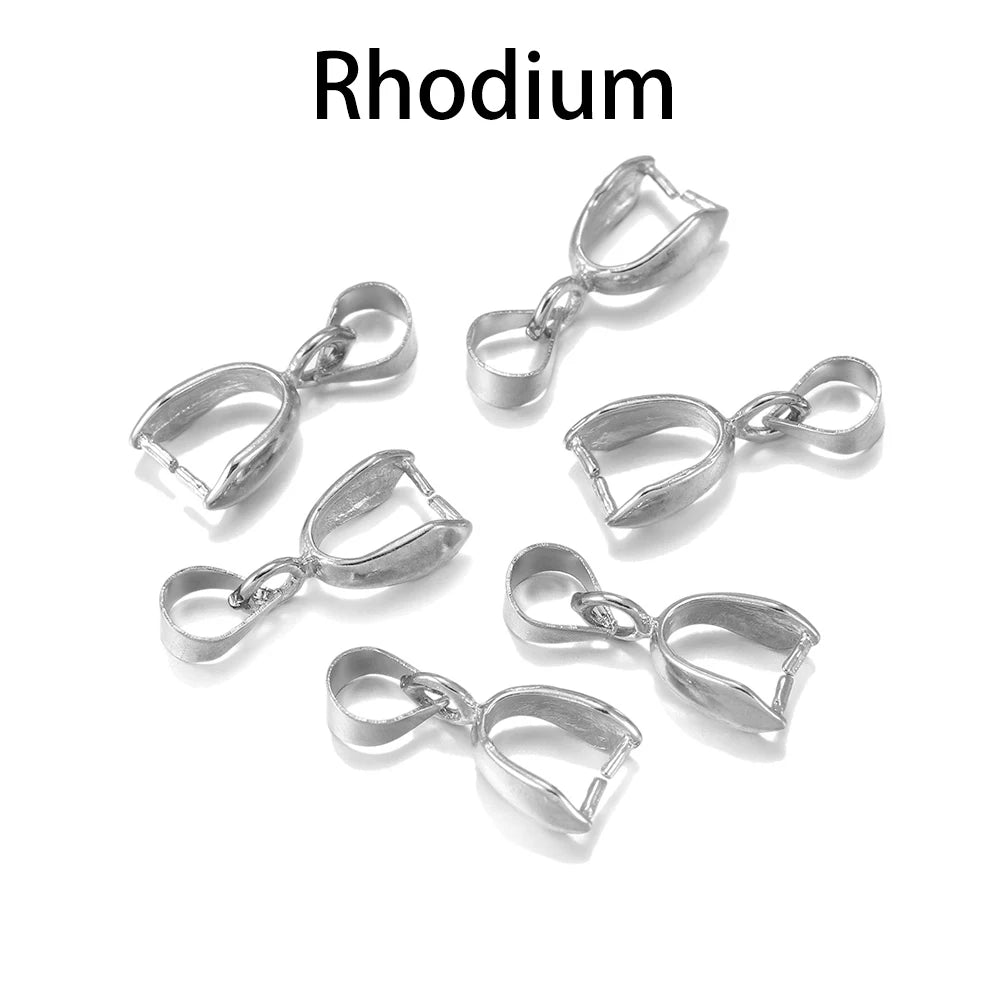 Pendant Bails Copper Hook Clip Necklace Connectors DIY Jewelry Making
