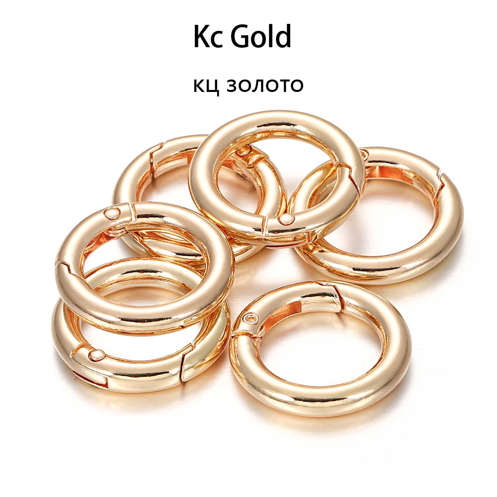 Spring Clasps Metal O-Ring Keychain Carabiners DIY Jewelry Making Craft Supplies