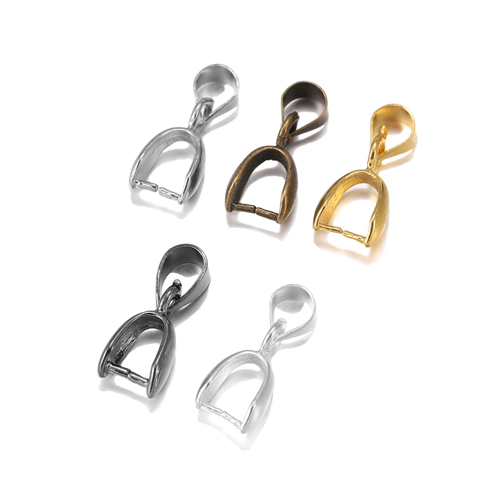 Pendant Bails Copper Hook Clip Necklace Connectors DIY Jewelry Making