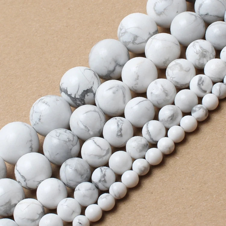 Stone Beads Round Turquoise Howlite Jasper Styles for DIY Jewelry Making