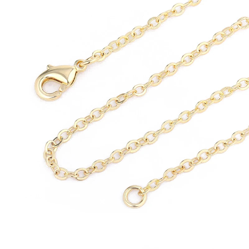 Necklace Chains Metal Open Links with Lobster Clasps DIY Jewelry Making