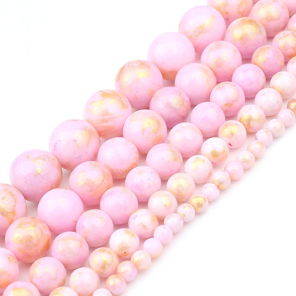 Beads Stones Rose Quartzs Pink Crystal Cat Eye Howlite-Style Jades-Style