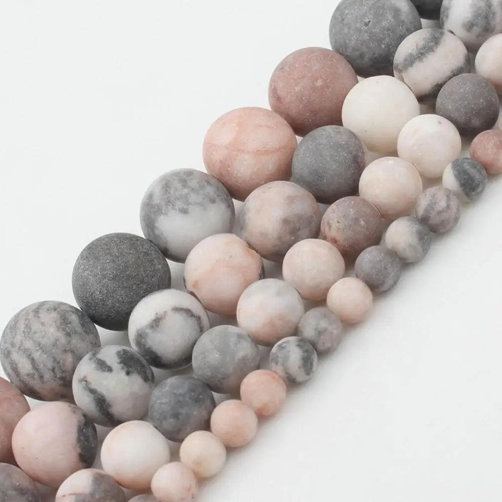 Stone Beads Matte Round Morganite Agate Tiger Eye Styles for DIY Jewelry Making