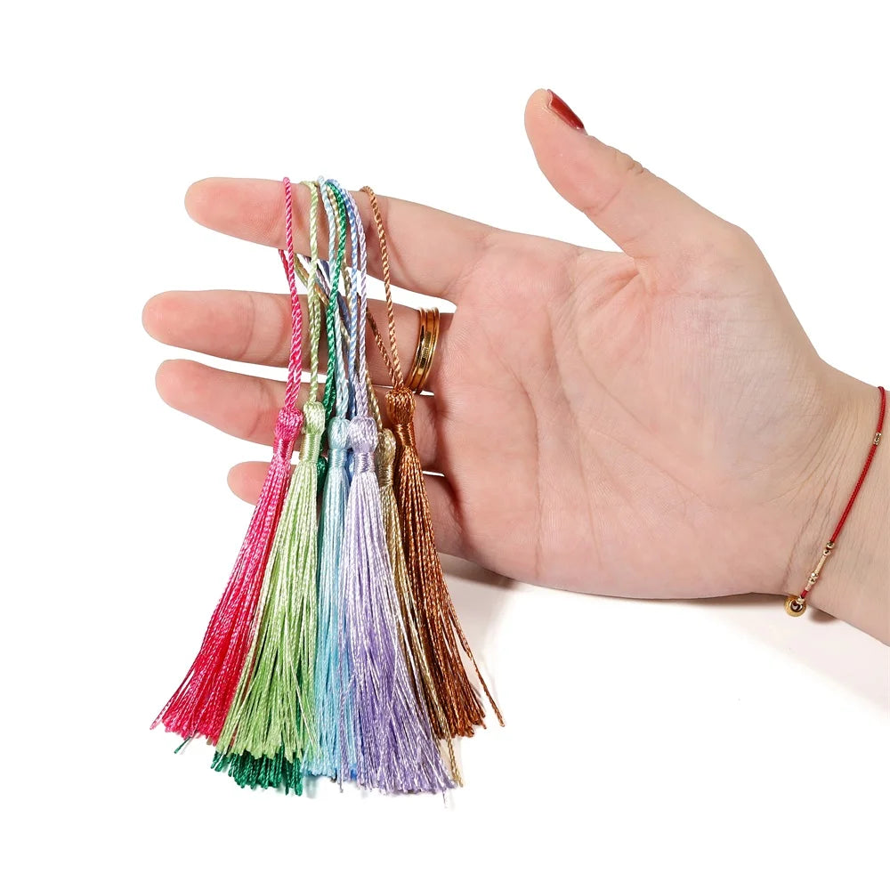 Tassel Trim Fringe Sewing Curtains Hanging Rope Silk Tassels DIY Jewelry Making