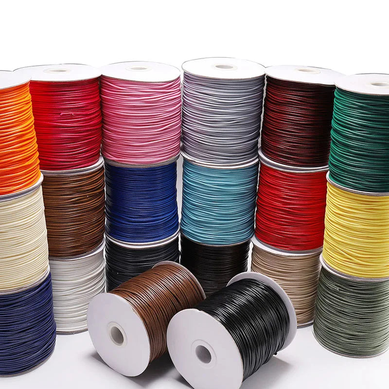 Beading Cord Black White Waxed Cotton String Fit Craft Necklace Craft Supplies