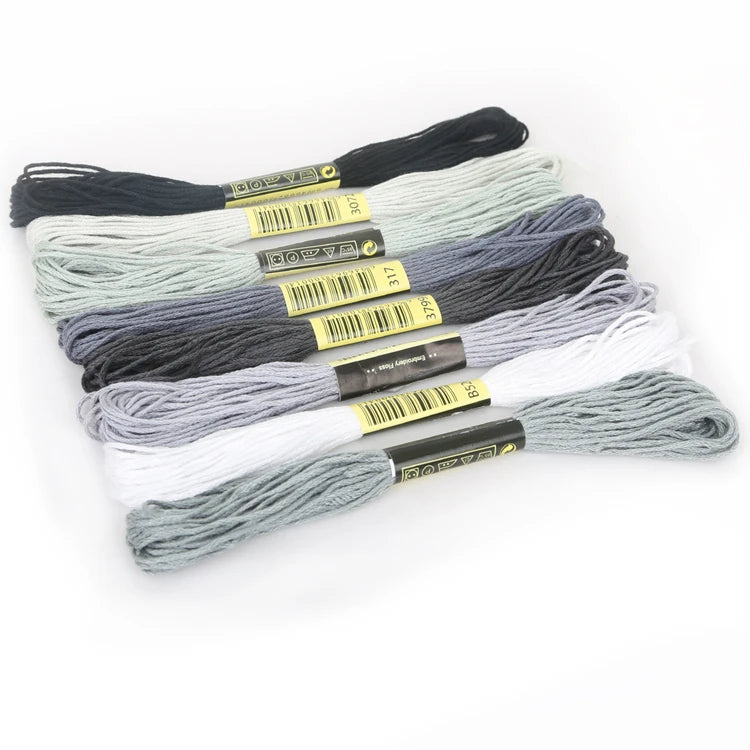 Embroidery Thread, Gradient & Solid Colors for Handmade Cross-Stitch Crafts