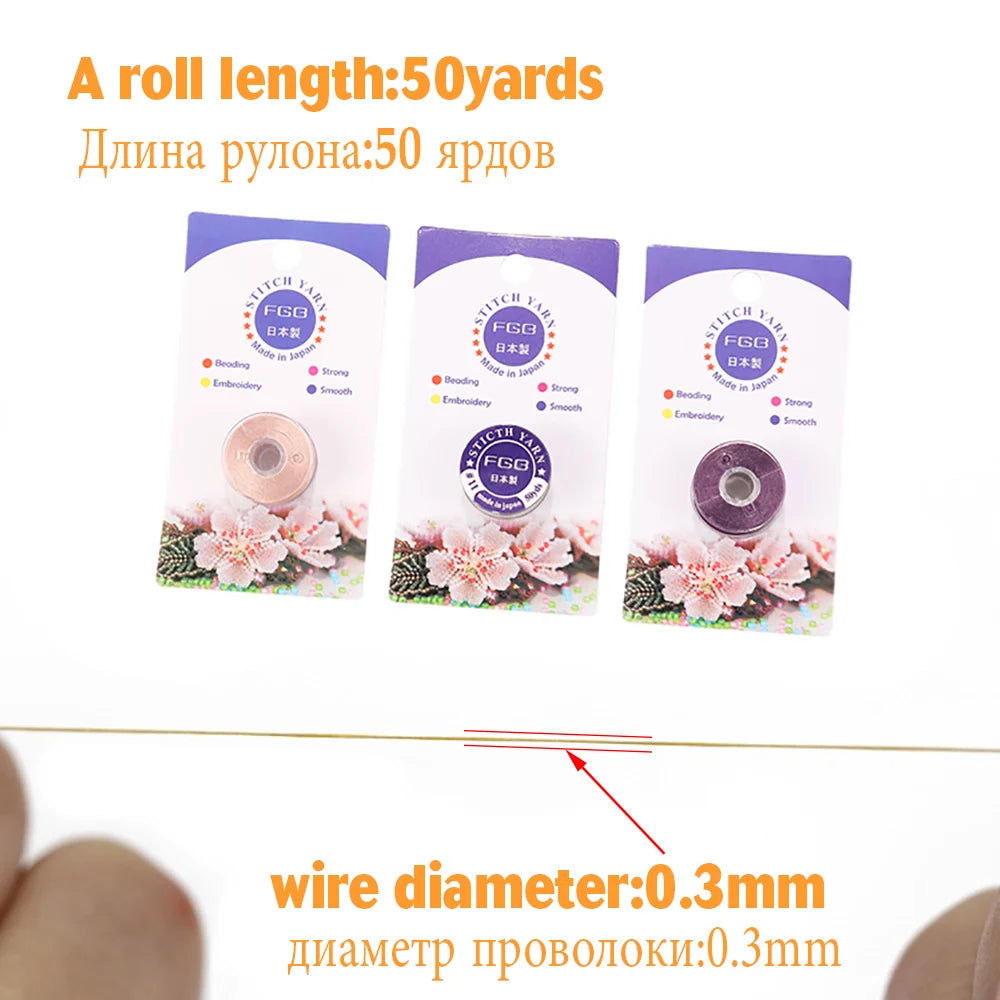 Beading Thread Nonelastic Seed Bead Stringing Cord DIY Jewelry Making