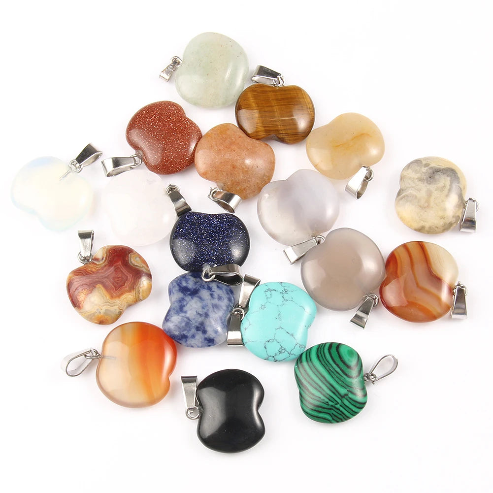 Stone Pendants Water-Drop Mixed Style Charms DIY Jewelry Making Craft Supplies