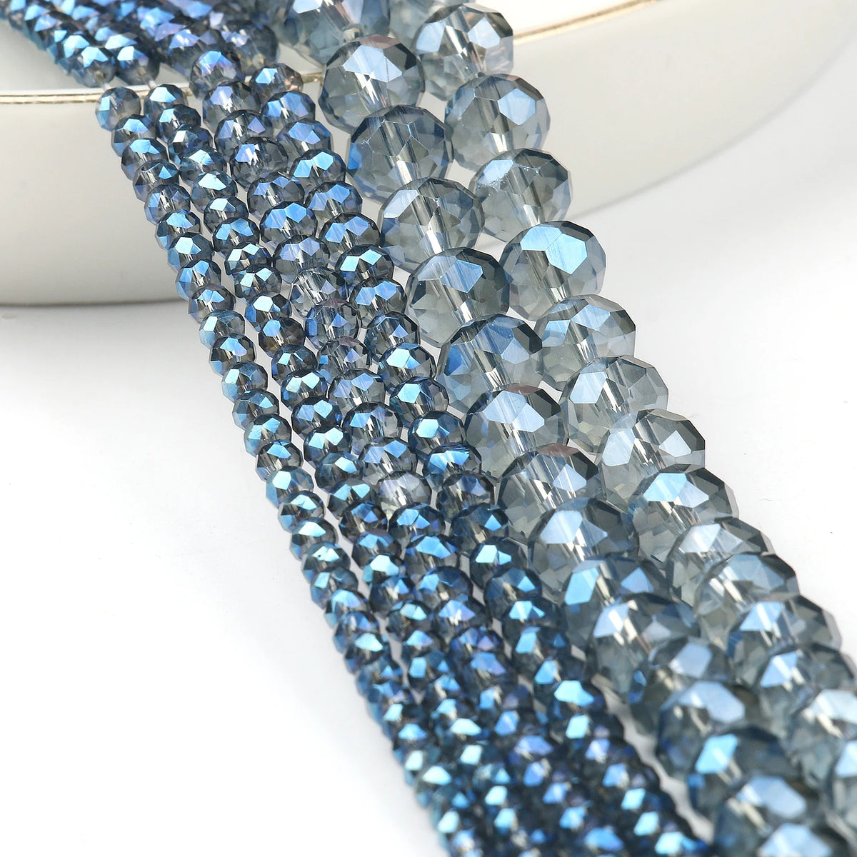 Glass Beads Faceted Round Multicolor Crystal-Style for DIY Jewelry Making