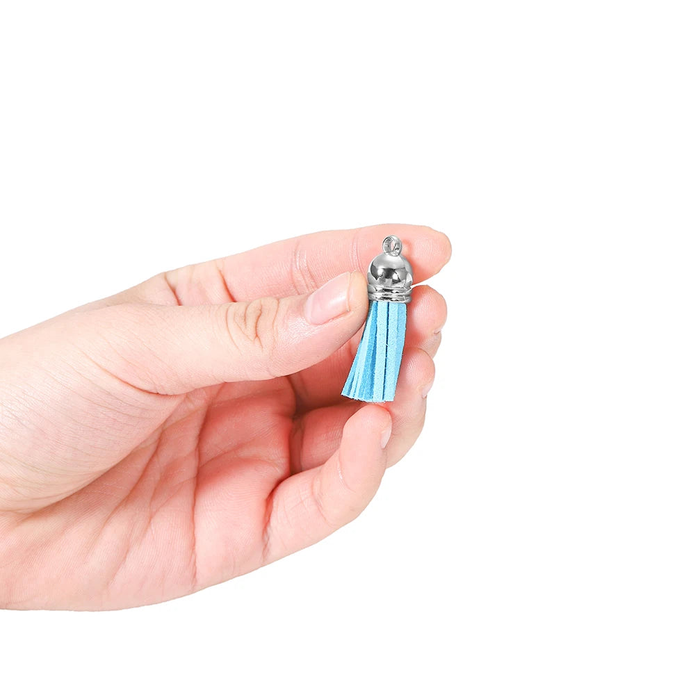 Keychain Findings Leather Tassel Fringe Strap Fiber Fringe Suede Craft Supplies