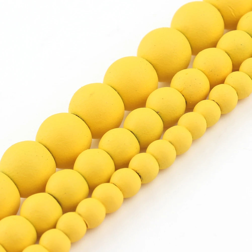 Stone Beads Round Yellow Jade Agate Hematite Styles for DIY Jewelry Making