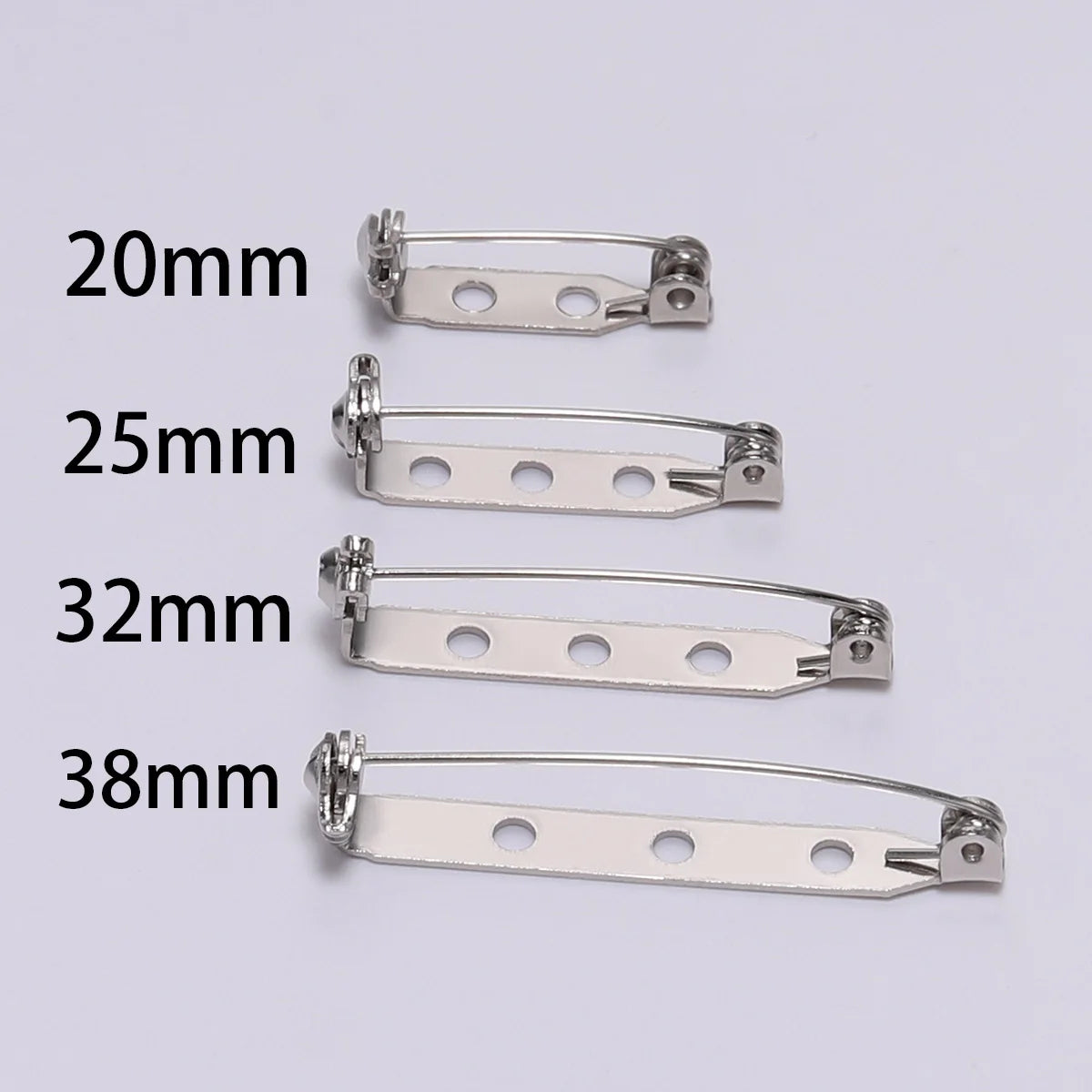 20pcs 20 25 32mm Plated Brooch Clip Base Blank Safe Lock Brooch Base Pin For Jewelry Making Findings Diy Jewelry Accessories