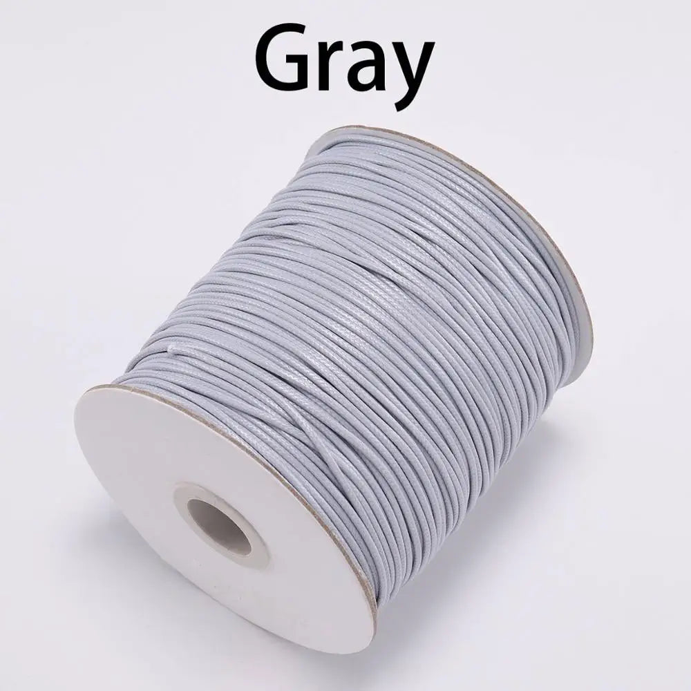 Beading Cord Black White Waxed Cotton String Fit Craft Necklace Craft Supplies