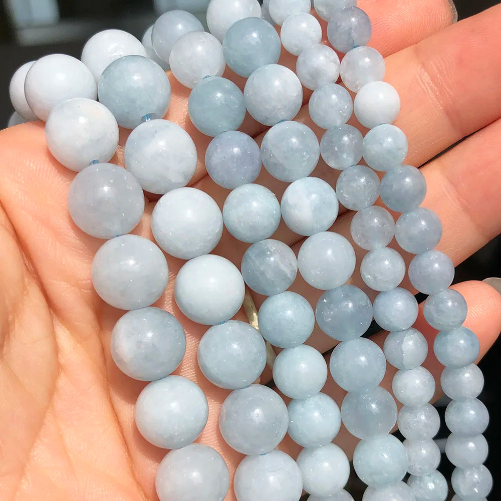 Stone Beads Round Jade Chalcedony Styles for DIY Jewelry Making Craft Beads