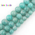 Stone Beads gem amazonite round strand for DIY Jewelry Making Bracelet Supplies