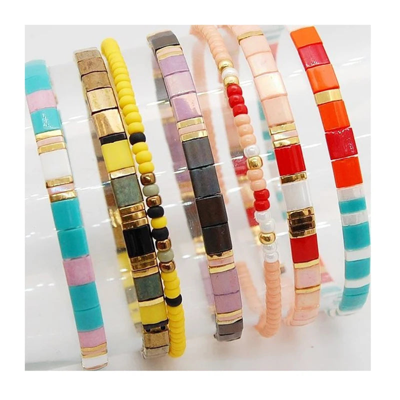 Glass Seed Beads Two-Hole Taidian Square Styles for DIY Jewelry Making