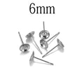 Earring Components Stainless Steel Settings Cabochon Bezel Trays Craft Supplies