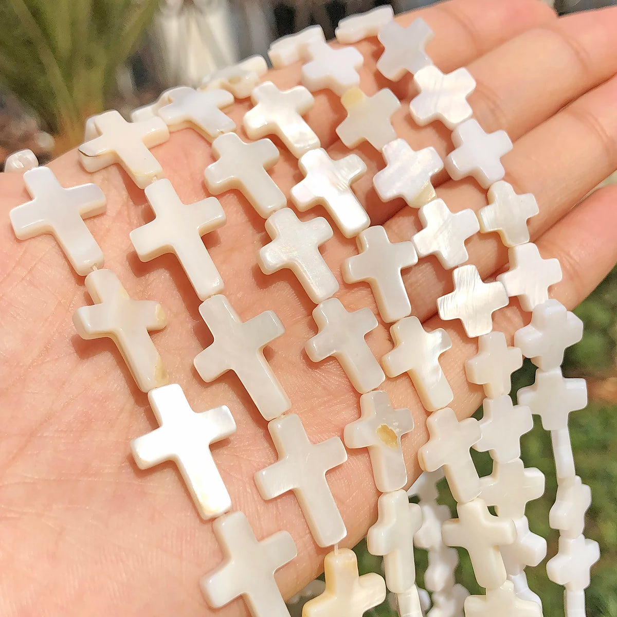 Shell Beads White Cross Mother-of-Pearl Styles for DIY Jewelry Making
