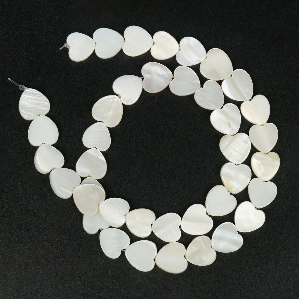 Shell Beads White Heart Mother-of-Pearl Styles for DIY Jewelry Making