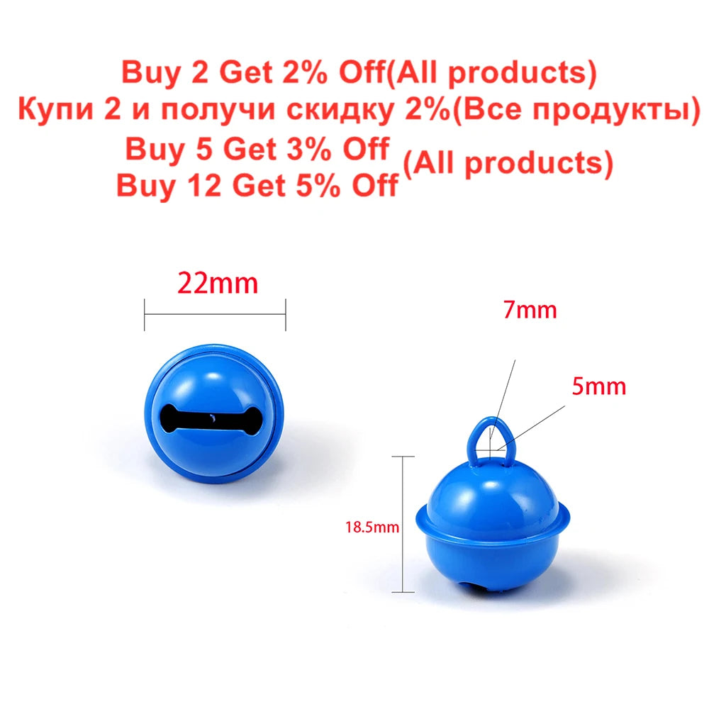 Metal Beads Jingle Bells Aluminum Christmas Jingle Bell Pet Charm Craft Beads
