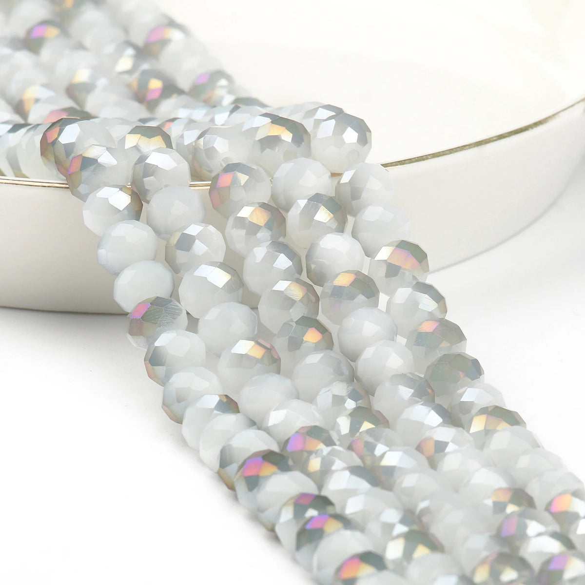 Glass Beads Faceted Round Multicolor Crystal-Style for DIY Jewelry Making