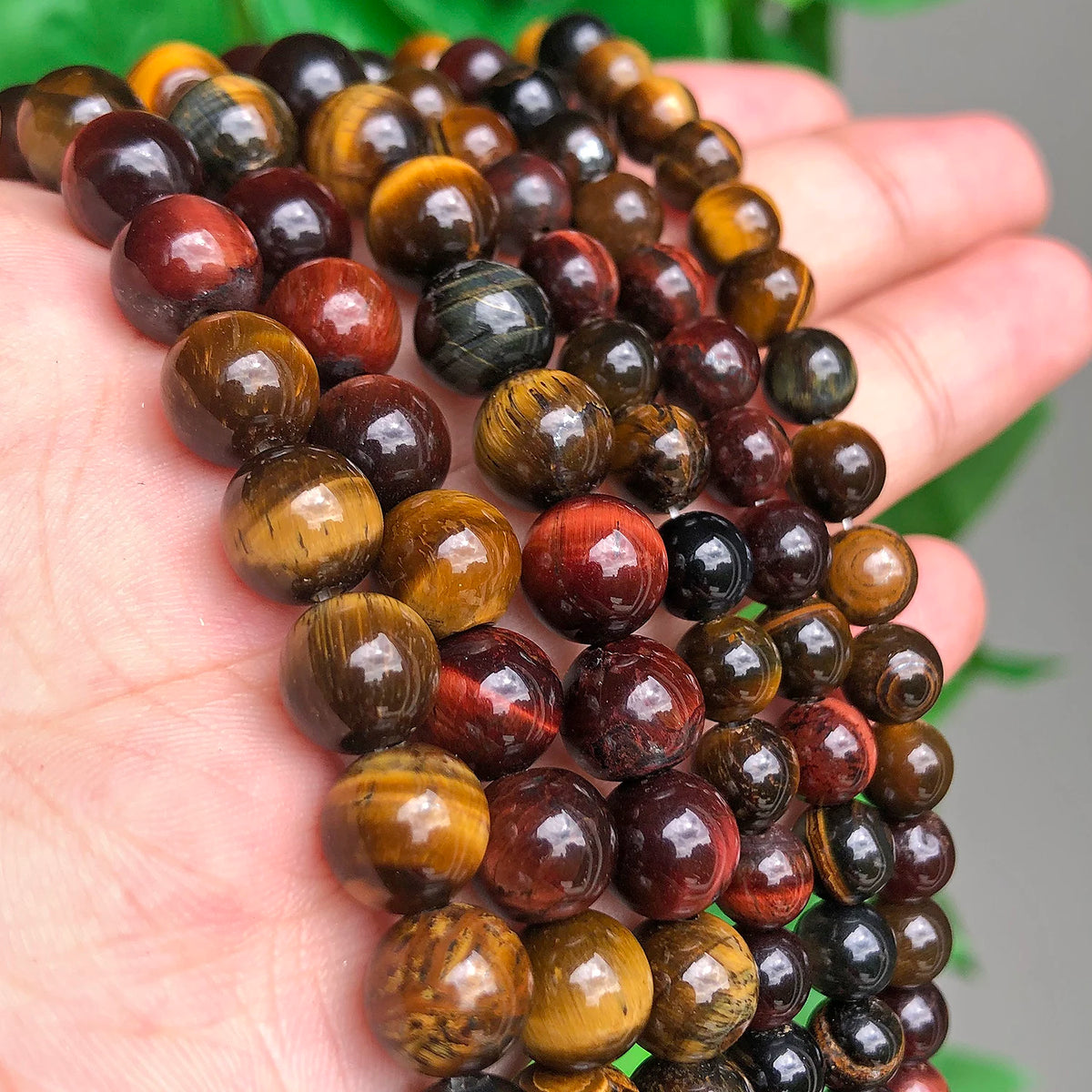 Stone Beads Round Yellow Tiger Eye for DIY Jewelry Making Bracelet Supplies