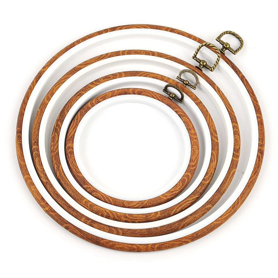 Embroidery Hoop, Wood-Effect Ring for Cross-Stitch & Needlecraft Projects