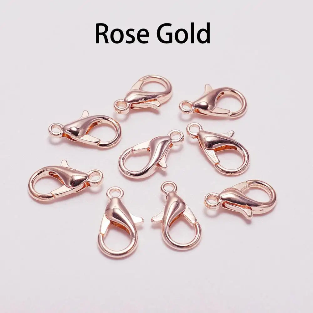 Lobster Clasps Gold Color Necklace Chain Connectors DIY Jewelry Making