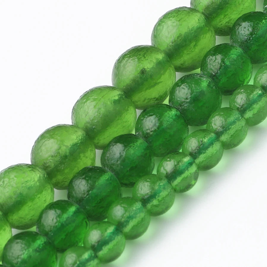 Stone Beads Round Green Agate Jasper Tiger Eye Styles for DIY Jewelry Making