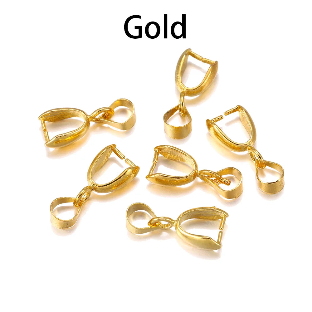 Pendant Bails Copper Hook Clip Necklace Connectors DIY Jewelry Making