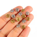 Bead Caps Flower Antique Gold Tibetan Silver Colors DIY Jewelry Making
