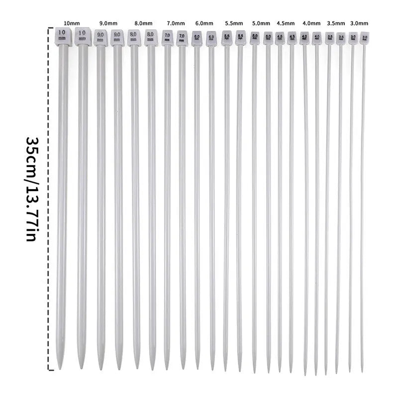Knitting Needles, LOOEN Single-Pointed Set for Sweaters & Yarn Crafts
