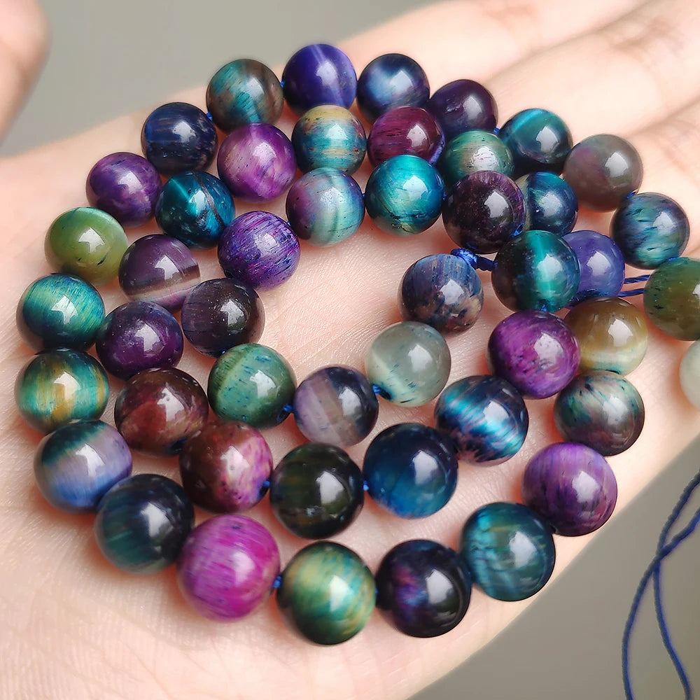 Stone Beads Yellow Tiger Eye Round Spacer Strand for DIY Jewelry Making