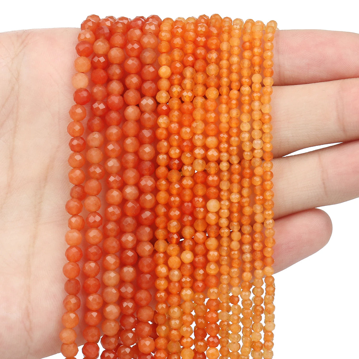Stone Beads Tiny Faceted White Moonstone-Style for DIY Jewelry Making