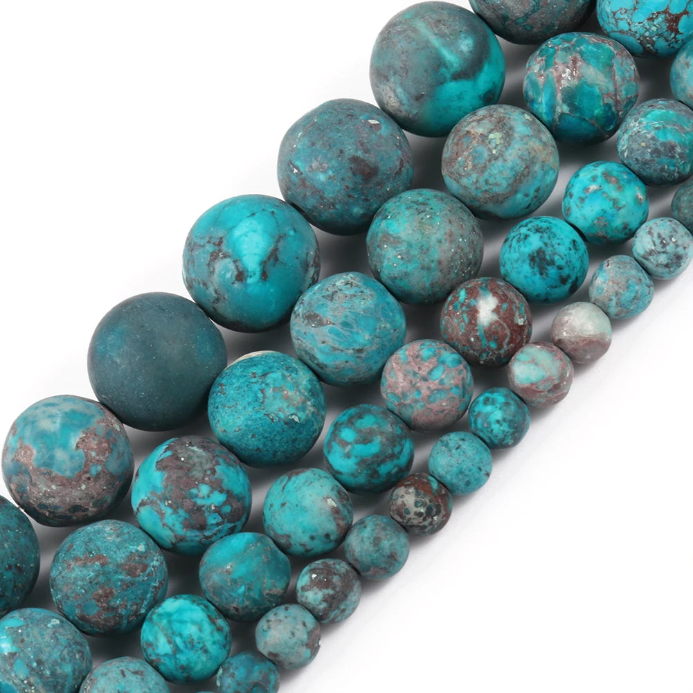 Stone Beads Round Turquoise Howlite Jasper Styles for DIY Jewelry Making