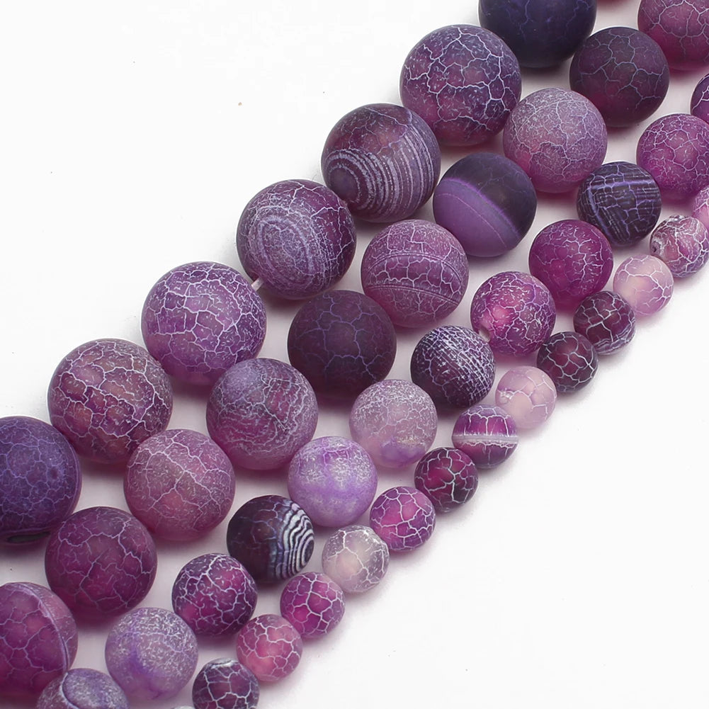 Stone Beads Matte Round Morganite Agate Tiger Eye Styles for DIY Jewelry Making