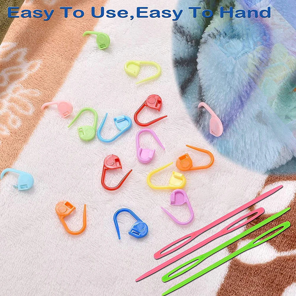 Needlecraft Tool Set, Blunt Yarn Needles, Weaving Needles & Stitch Markers