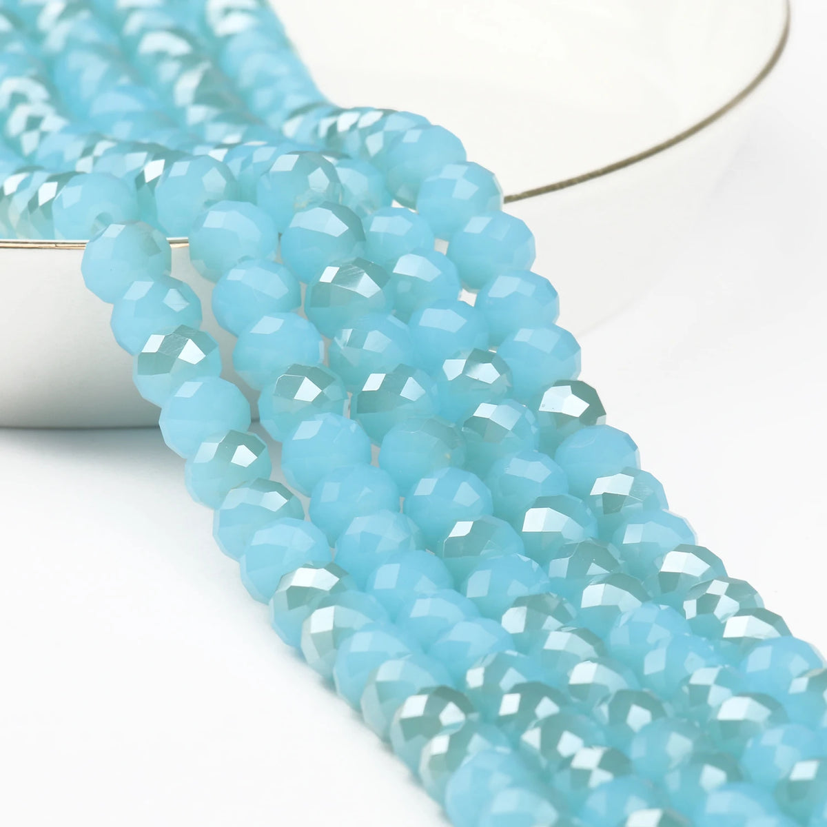 Glass Beads Faceted Round Multicolor Crystal-Style for DIY Jewelry Making