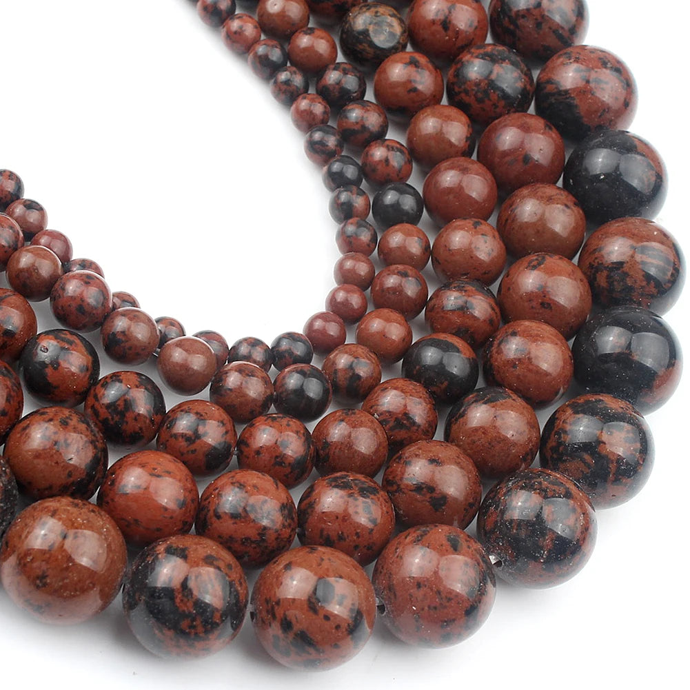 Stone Beads Round Brown Zebra Jasper-Style for DIY Jewelry Making Craft Beads