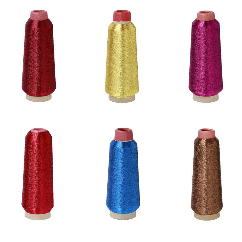 Embroidery Floss, Metallic Gold & Silver Colors for Handmade Needlework