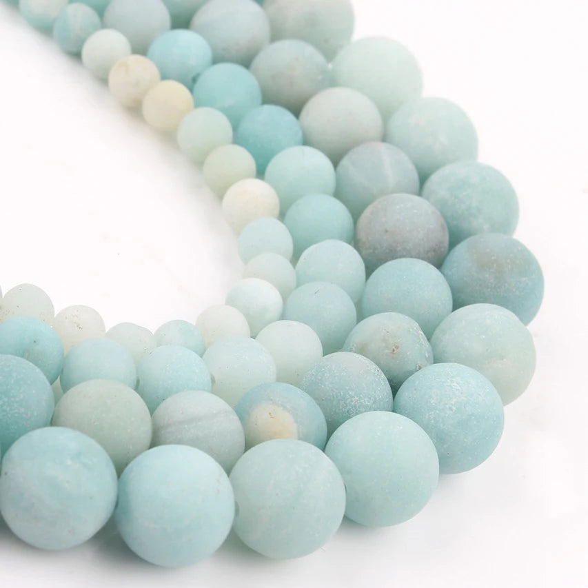 Stone Beads Matte Round Morganite Agate Tiger Eye Styles for DIY Jewelry Making