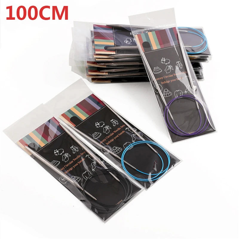 Knitting Needles, Stainless Steel Circular for Sweaters & Yarn Projects