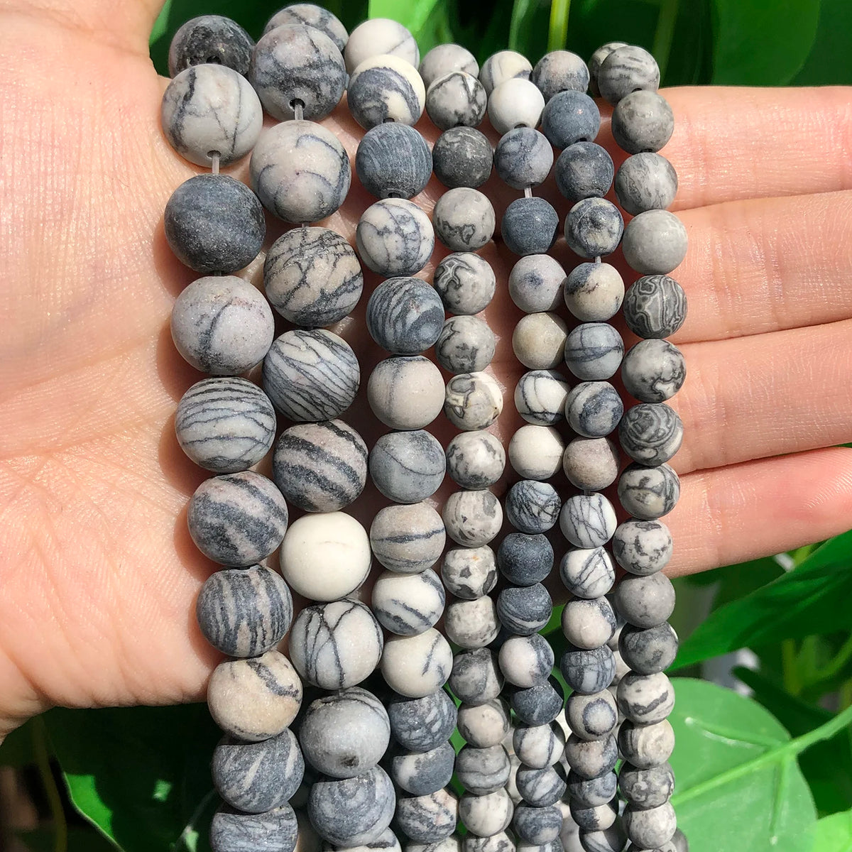 Stone Beads Matte Pink Zebra Jasper Howlite Styles for DIY Jewelry Making