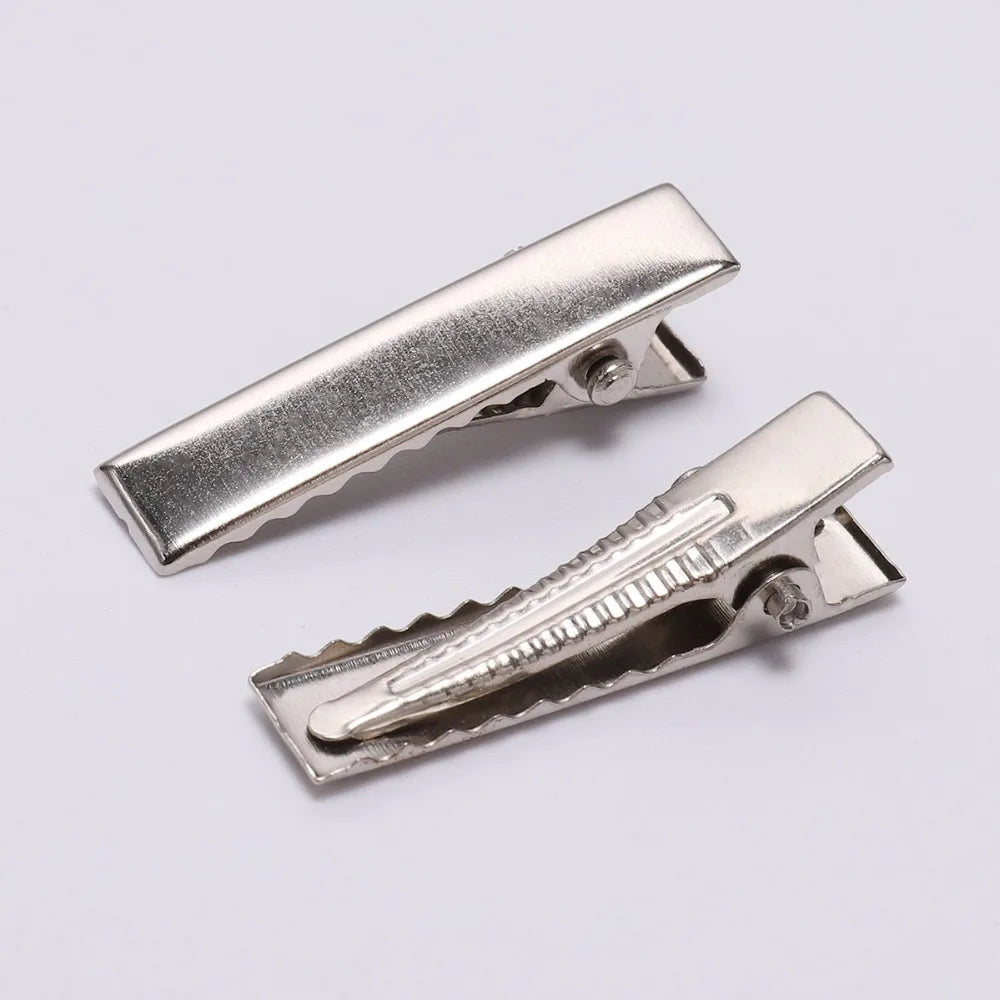 Hair Clip Blanks Flat Metal Single Prong Alligator Hairpin Base Craft Supplies