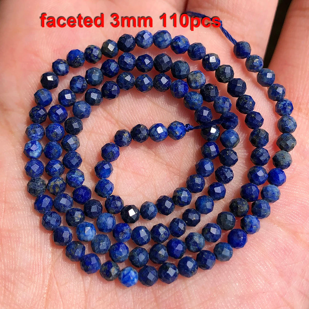 Stone Beads Faceted Blue Lapis Lazuli-Style Rondelle for DIY Jewelry Making